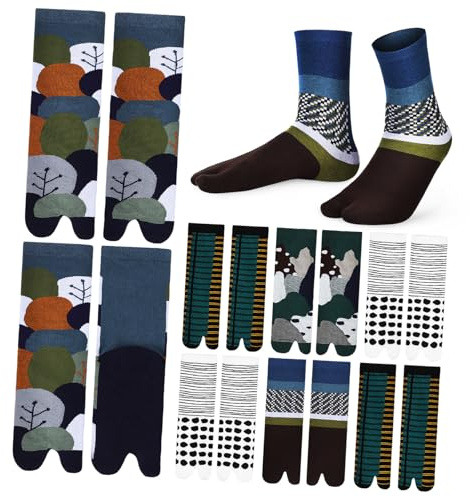 Chaussettes Tabis Séparées en Coton, 10 Paires, Unisexes Sport | Daily Wear et Entraînement, du Frottement des Orteils, Confort en Sandales