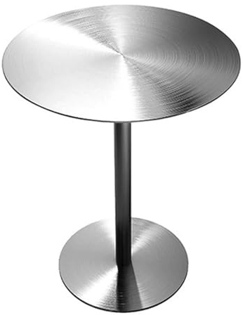 Preferspace Runder Stehtisch aus Edelstahl for den Außenbereich, hohe Theke, ideal for Terrasse, Garten, Bistro, Wohnzimmer, Hochzeiten und Festliche Anlässe.(50cm/19.7in)