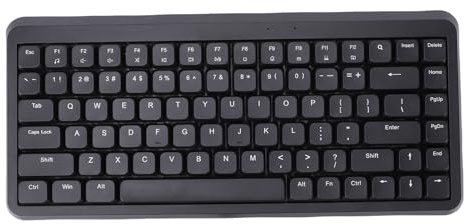 Cuifati Kabellose 2,4-G-USB-Tastatur, Hot-Swap-fähige Ergonomische Tastatur in Voller Größe mit 105 Tasten, Flache, Leise Scherentasten, Kompatibel mit Computer, PC, Laptop, Chromebook (Black)