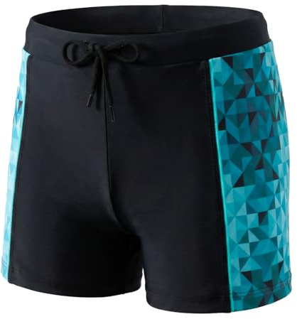 JinBei Bañador para Niño, Traje Baño Secado Rápido Ligero, 7-8 Anos, Negro
