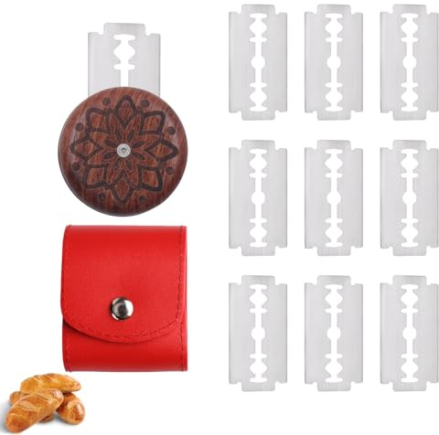 12Stk Bäckermesser Brot,Teigmesser,Brot Einschneidemesser,Brotklinge,Rundbrotmesser,Brotritzer zum Einschneiden,Brot Ritzmesser,Brotmesser Backen,Baguette Teig Schneide Werkzeug für DIY-Brotteigmuster