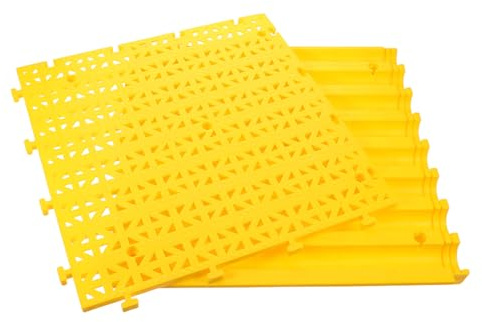 IMIKEYA Tappetino Drenante Modulare Antiscivolo 40x40 Cm in Plastica per Pavimenti Garage Officina e Patio, Piastrelle ad Incastro Griglia di Scarico per Esterni e Aree Lavaggio