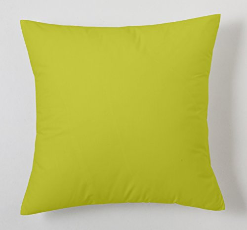 ESTELA - Funda de cojín Combi Lisos Color Pistacho - Medidas 40x40 cm. - 50% Algodón-50% Poliéster - 144 Hilos