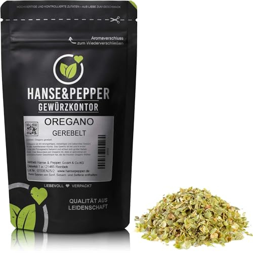 100g Oregano gerebelt sehr aromatisch natürlich vom Hanse&Pepper Gewürzkontor - Gourmet Serie