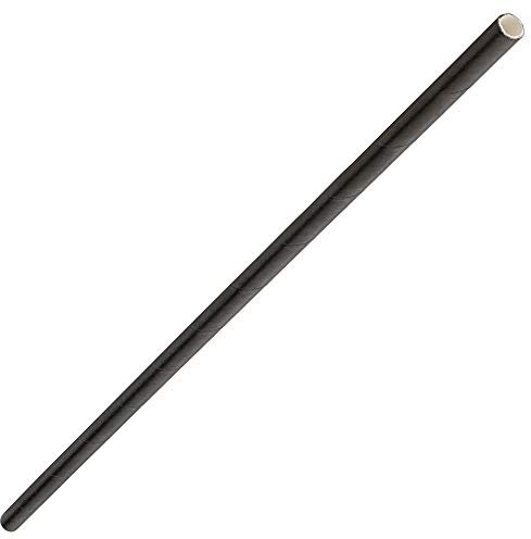 Paper Bottle Straws Black 10.5inch-Pack of 250