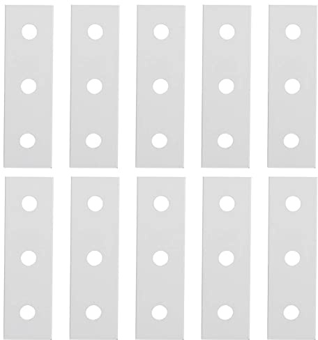10pcs Flat Mending Plates, Straight Braces Aluminum Heavy Duty Mending Joining Plates Repair Fixing Bracket Connector(2020‑3 Hole)