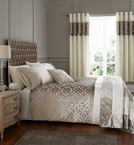 Catherine Lansfield Lattice Cut Samt, Natur, Doppelbett