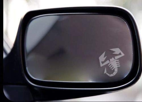 SCOOBY MAD Abarth Scorpion Aufkleber, Weiß, 2 Stück