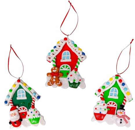 Christmas Tree Hanging Decorations Homes Decorated with Cup Cake Candy Santa Snowman Teddy Xmas Tree Wall Home Décor Ornaments 3pcs Set