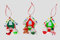 Christmas Tree Hanging Decorations Homes Decorated with Cup Cake Candy Santa Snowman Teddy Xmas Tree Wall Home Décor Ornaments 3pcs Set