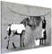 Kunstbruder - Wandbilder Bilder für Wohnzimmer Banksy Zebra Washing Leinwandbild Wandbild für Zuhause- 2 cm Leinwanddrucke/fertig zum aufhängen (div. Formate) (30x40cm)