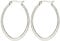 MYA art Damen Creolen Ovale Ringe hängend mit Stecker Edelstahl Silber Große Ohrringe Oval Groß Flach 5cm MYAWGOHR-79