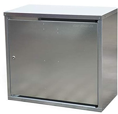 2 x 11 kg Propangas Bauwagen-Flaschenschrank/Gasflaschenschrank verzinkt mit Boden (geeignet für 3-, 5, 10, 11 kg Gasflaschen - Gasschrank Schutzschrank)
