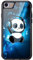 MAYCARI Sublimation Cute Panda Case for iPhone 7/8/SE 2020, Aluminum Plate Back Case with Soft TPU Bumper Cartoon Animal Phone Case Cover for iPhone 7/8/SE 2020