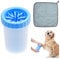 Kare & Kind Dog Paw Cleaner - Portable Washer Pet Cleaning Brush for Bathing and Grooming - Removes, Dirt, Mud, Debris - Soft Silicone Bristles Gentle for Pets - Also Includes Microfiber Cloth