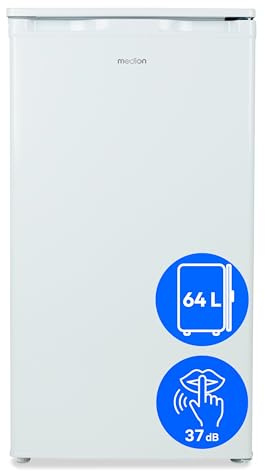 MEDION 64L Gefrierschrank, besonders leiser Inverter, 37 dB - weiß | 4-Sterne, bis zu -25°C, schnelles Einfrieren, 3 Gefrierschubladen, Türanschlag wechselbar, höhenverstellbare Füße, MD 370031)