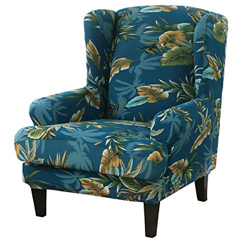 ele ELEOPTION Sessel Überwürf Sofaüberwurf 2-teiliger Sesselhusse Jacquard Stoff Ohrensessel Stretchüberzüge Reine Farbe Sessel Schonbezug Waschbar & Anti-Falten Sofabezug Möbelschutz (Gedruckt 9)