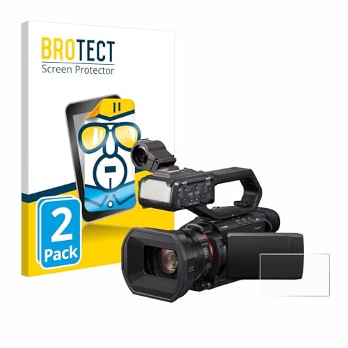 BROTECT Schutzfolie für Panasonic HC-X1500 | 2 Stück Transparenter Displayschutz Made in Germany Klare Displayschutz-Folie Clear Einfache Montage Case-Friendly