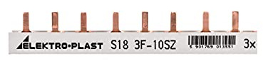 PIN Stromschiene 3P 10mm2 63A 18 Pin IZS10/3F/18 45.228 Elektro-plast Spatel 5901769013551