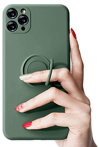 Rokmym kompatibel mit iPhone 11 Silikon Slim Hülle, [mit 360 Grad Ring Ständer Microfaserinnenfutte Stoßfest Vollkörperschutz ]für Magnetische Autohalterung iPhone 11 Handyhülle