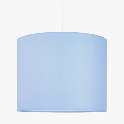 youngDECO® Himmelblaue Pastellrosa Hängeleuchte 1xE27, Hängelampe aus Baumwollstoff, mini Ø25cm, Pendelleuchte für Kinderzimmer und Babyzimmer, Hergestellt in der EU
