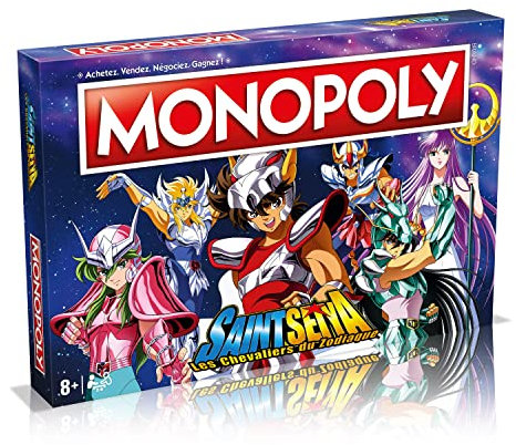 WINNING MOVES - Monopoly Saint Seiya - Les Chevaliers du Zodiaque - Jeu de société - Jeu de Plateau - Version française.