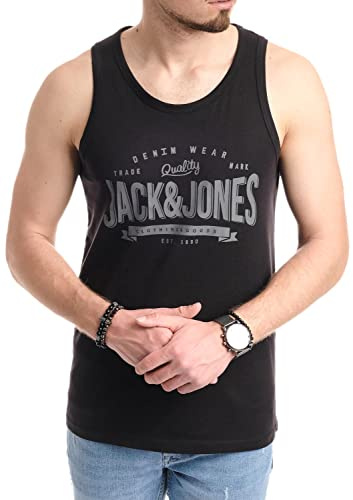 JACK & JONES Herren Tank-Tops Vielfältige Prints | Schmale Passform und atmungsaktive Baumwolle (Tt-Opt-4 (Nala TT, S))