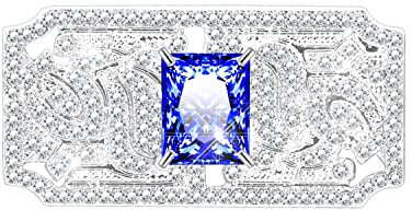 KristLand Broche Vintage en Cristal De Zircone Cubique Scintillant Style Baroque pour Mariage Fête d'anniversaire pour Femme