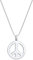 Kuzzoi Exklusive Herren Halskette poliert mit Peace Anhänger (18 mm) im Hippie Look, Massive Kette für Mann oder Freund, Venezianer kette aus 925 Sterling Silber, Länge 60 cm