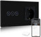 BSEED Smart ZigBee Dimmer Lichtschalter Mit Steckdose, Alexa Steckdose Mit Verbrauchsmessung, Kompatibel Mit Alexa Und Google Home, 1 Weg Touch Schalter Schwarz (Tuya ZigBee Hub Erforderlich)