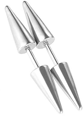 Ohringe, Ohrring Silber Edelstahl Kegel Ohrring Valentinstag Geschenk für Herren und Damen 30mm