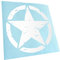 Kiwistar - Autoaufkleber - Weiß - 40x40cm United States Army Star - Heckscheibe Auto Aufkleber wetterfest für Kfz LKW Mofa Truck - Sticker außen selbstklebend Tuning Zubehör für Fenster Fahrzeug