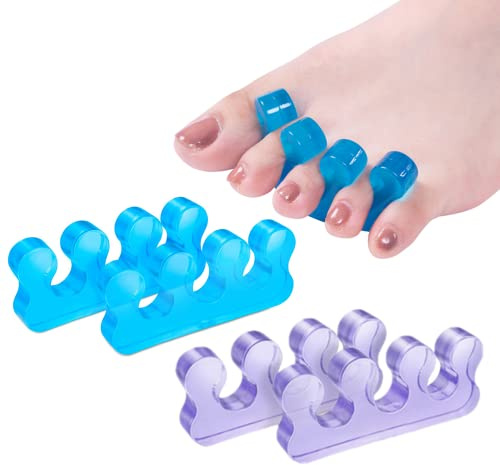 ZaxSota Toe Separators for Bunion Pedicure, Gel Material Toenail Dividers, Repeatable & Washable Toe Spacers for Nail Polish, Orthopedic Bunion Correction, Easy Finger & Toenail Polish Grooming Tools