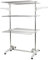 THINFAR - Secador de lavandería vertical y extensible de 4 niveles, con ruedas, de acero inoxidable, perfecto para uso al aire libre en balcón o interior, 82 x 50 x 142 cm