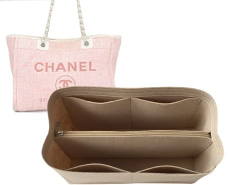 Lckaey Geldbörsen-Organizer für Strandtasche, mittlere Aufbewahrungstasche, Einsatz, 3052khaki-M