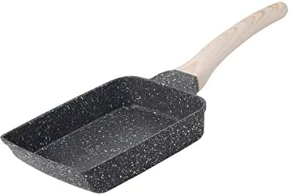 Tamagoyaki Japanese Omelette Pan,Egg Pan Skillet,3 Layers Rectangle Frying Pan Small Frying Egg Pan with Wooden Handle Tamagoyaki Japanese Omelette Pan for Kitchen,7.1 x 5.9 x 1.6 inch