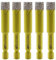Dry Diamond Drill Bits Set - 5pcs 10mm SANLEETEK Hole Saw Kit with Quick Change Hex Shank for Marble Granite Ceramic Porcelain Tile Stoneware Quartz
