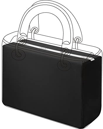 DGAZ Taschenformer Einsatz, Tasche Shaper Einsatz für Lady Dior, Satin Tascheneinsatz für Damen Handtasche (Schwarz, Medium)