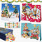 24er Pack Weihnachtsgeschenktüten, Adventskalender zum Befüllen, Cartoon-Mottoparty-Geschenktüten, Cartoon-Hunde-Papiertüten mit 24 Zahlenaufklebern (Rot)