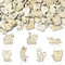 UR URLIFEHALL 100 Pcs Unfinished Wood Cutouts Cat Shape Wooden Animals Embellishment for Home Decor Ornaments DIY Crafts Art Projects