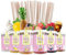 Belissia Aromazucker | 250g Zuckerwatte Zucker mit Partyset 6 x | Intensiver Aromazucker für jede Zuckerwattemaschine | Geeignet für Dessert, Popcorn, Slush, Cocktails uvm. | Inklusive 100 Stäbchen