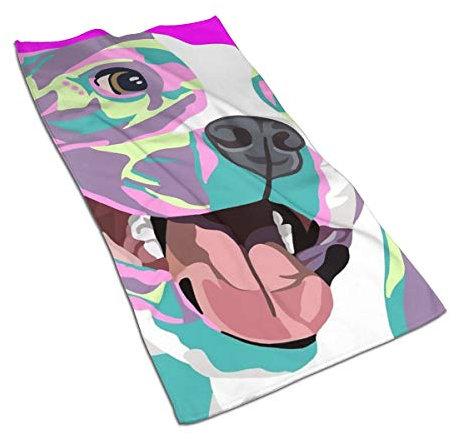 BeNtli Handtücher, Pitbull Art Badezimmerhandtuch, Mikrofaser, weiche Gesichtshandtücher, 40 x 70 cm, für Badezimmer, Fitnessstudio