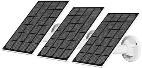 NIVIAN-Panel Solar para cámaras IP de Seguridad y vigilancia con bateria -Compatible Ezviz C3A y BC1C-Apta para Exterior IP65- Conector MicroUSB- DC 5V 3W- Cable 3 Metros (3)