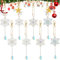 AUAUY 8PCS Diamond Painting Sonnenfänger Windspiel 5D Weihnachten Schneeflocken Anhänger DIY Doppelseitige Diamond Painting Schlüsselanhänger Kristall Hängender Ornament für Kinder Spielzeug Geschenke