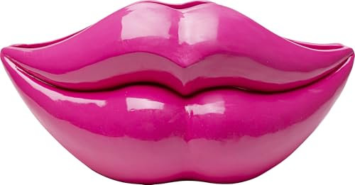 Kare Design Vase Lips, Pink, Modern, Blumenvase, Handgearbeitet, für Trockenblumen, Lippen Motiv, Wohnzimmer, 28x56x27 cm (H-B-T)