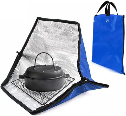 Four Solaire De Qualité Supérieure, Cuisinière Solaire Portable Et Four De Camping, Sac De Four Et Kit De Four Hollandais,livré avec Sac De Transport Et Guide