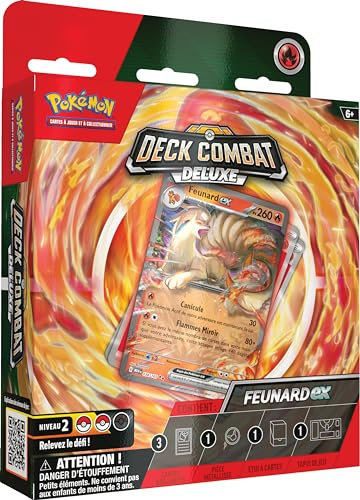 Pokémon: Deluxe-Combat Deck – Feunard-ex aus dem Pokémon TCG (Deck mit 60 gebrauchsfertigen Karten und Zubehör)