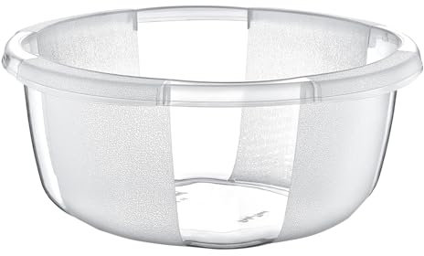 Best House | Clear Round Basin | Kitchen Washing Up Bowl | 7 Litres | Transparent | 2 Pcs | Multipurpose Bath Tub/Washing Tub for Kitchen, Bathroom, and Household Use (Pack of 2)