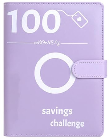 lyanny 100-Spar-Challenge-Ordner, 5-Budgetordner, Spar-Challenge-Budgetordner mit Geldumschlägen, Spar-Challenge-Buch-Umschläge,