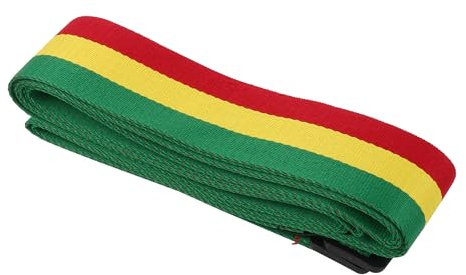 Yibuy Nylon Djembe Strap Drum Belt 320.0 cm x 5.1 cm für Anfänger Rot Gelb Grün